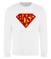 Свитшот Супер босс логотип Белый фото