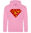 Мужская толстовка (худи) Супер босс логотип Розовый фото