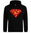 Чоловіча толстовка (худі) Супер босс логотип Чорний фото