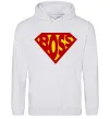 Чоловіча толстовка (худі) Супер босс логотип Сірий меланж фото