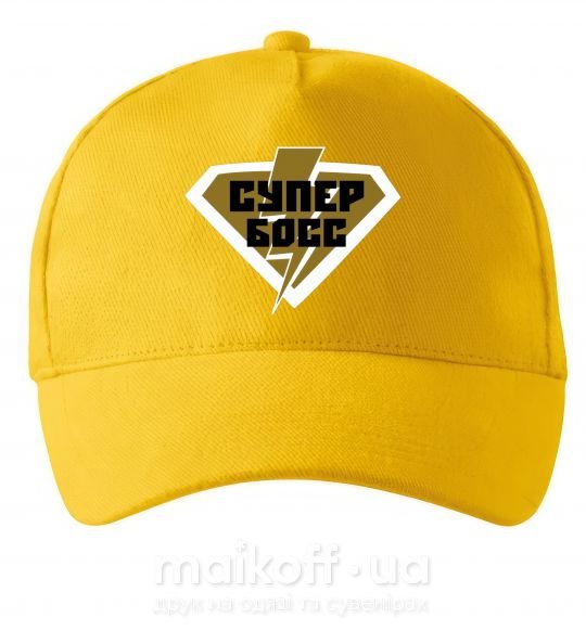 Кепка Супер босс логотип Сонячно жовтий фото