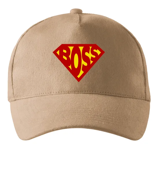 Кепка Супер босс логотип Песочный фото