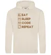 Чоловіча толстовка (худі) Eat sleep code repeat icons Таш фото