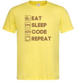 Чоловіча футболка Eat sleep code repeat icons