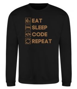 Світшот Eat sleep code repeat icons