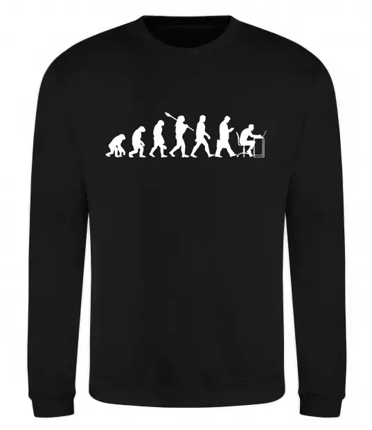 Свитшот Еволюція програміста Черный фото