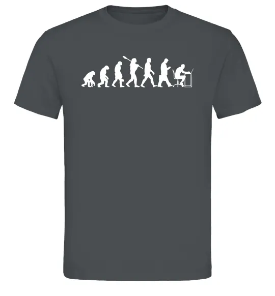 Мужская футболка Еволюція програміста Графит фото