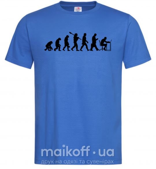 Чоловіча футболка Эволюция программиста Яскраво-синій фото