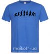 Мужская футболка Эволюция программиста Ярко-синий фото