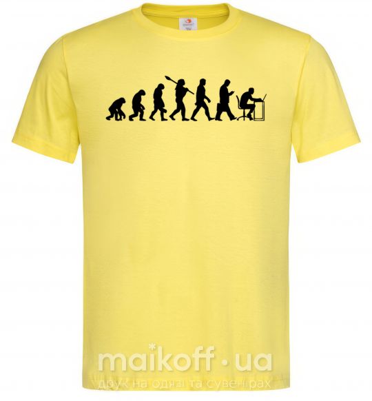 Чоловіча футболка Эволюция программиста Лимонний фото