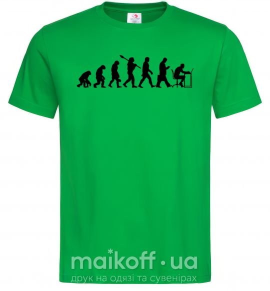 Чоловіча футболка Эволюция программиста Зелений фото
