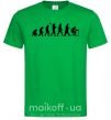 Мужская футболка Эволюция программиста Зеленый фото