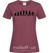 Женская футболка Эволюция программиста Бордовый фото