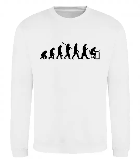 Свитшот Еволюція програміста Белый фото