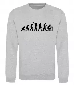 Свитшот Еволюція програміста Серый меланж фото
