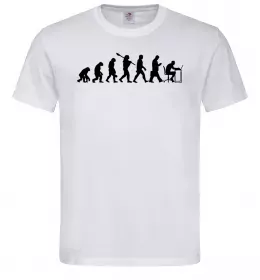 Мужская футболка Еволюція програміста Белый фото