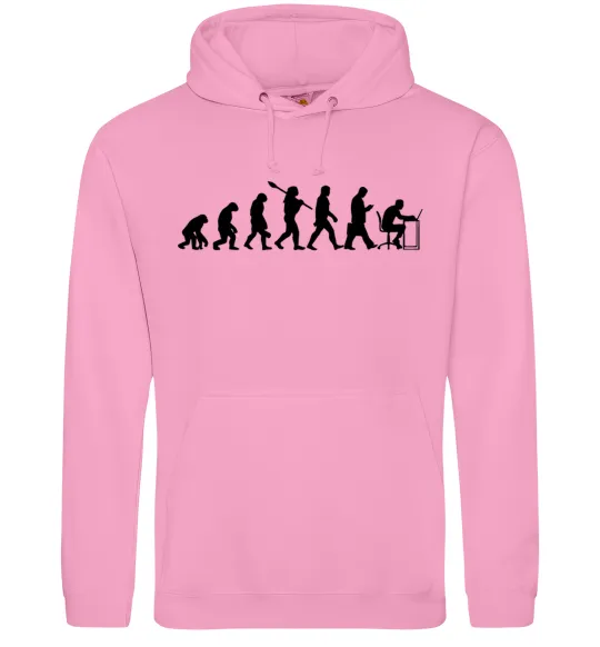 Женская толстовка (худи) Еволюція програміста Розовый фото