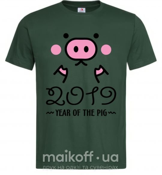 Чоловіча футболка 2019 Year of the pig Темно-зелений фото
