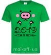 Мужская футболка 2019 Year of the pig Зеленый фото