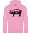 Женская толстовка (худи) Just pig Розовый фото