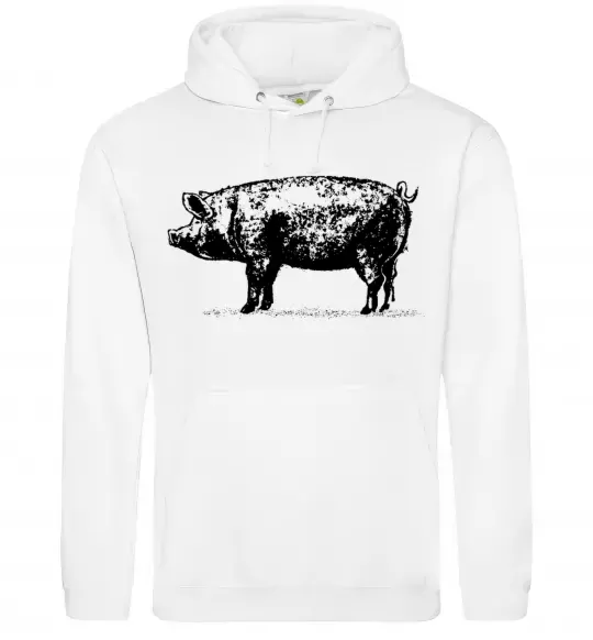 Женская толстовка (худи) Just pig Белый фото
