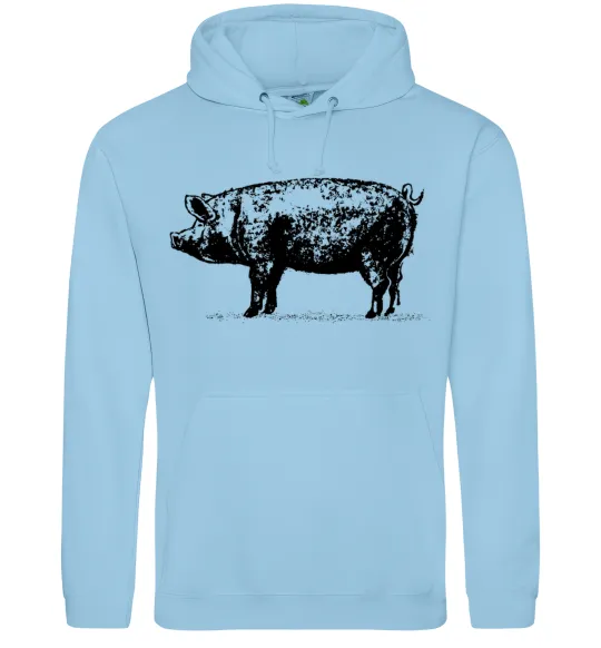 Женская толстовка (худи) Just pig Голубой фото