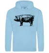Женская толстовка (худи) Just pig Голубой фото