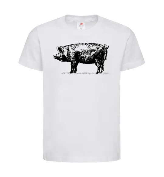 Детская футболка Just pig Белый фото