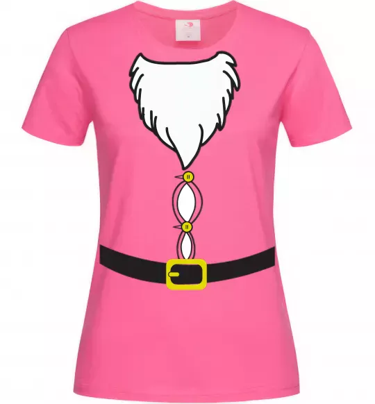 Женская футболка Fat Santa Suit Ярко-розовый фото