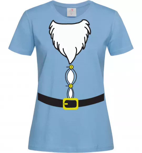 Женская футболка Fat Santa Suit Голубой фото