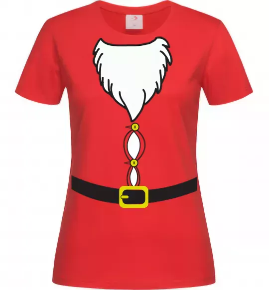 Женская футболка Fat Santa Suit Красный фото