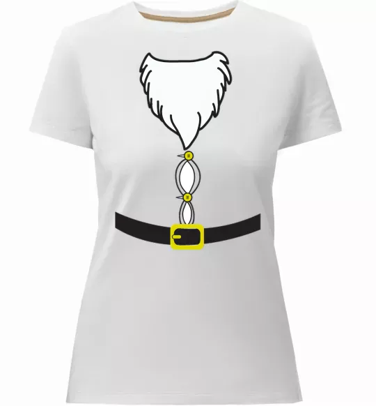 Женская премиум футболка Fat Santa Suit Белый фото