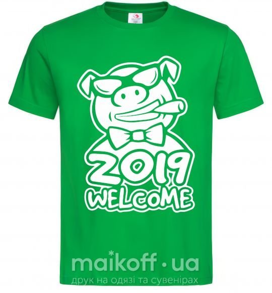 Мужская футболка 2019 welcome Зеленый фото