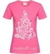 Жіноча футболка Merry Christmas tree Яскраво-рожевий фото