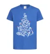 Дитяча футболка Merry Christmas tree Яскраво-синій фото