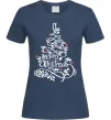 Женская футболка Merry Christmas tree Темно-синий фото
