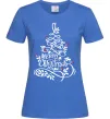Женская футболка Merry Christmas tree Ярко-синий фото