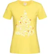 Женская футболка Merry Christmas tree Лимонный фото