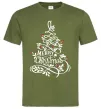 Чоловіча футболка Merry Christmas tree Оливковий Чоловіча футболка Merry Christmas tree Оливковий фото