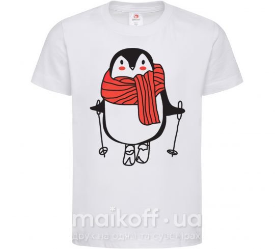 Дитяча футболка Penguin man Білий фото