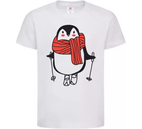 Детская футболка Penguin man Белый фото