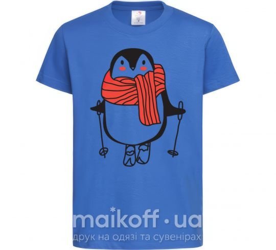 Детская футболка Penguin man Ярко-синий фото