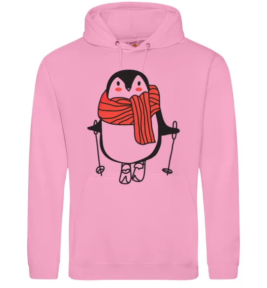 Чоловіча толстовка (худі) Penguin man Рожевий фото
