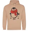 Мужская толстовка (худи) Penguin man Песочный фото