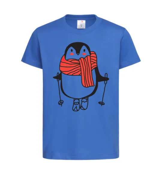 Детская футболка Penguin man Ярко-синий фото
