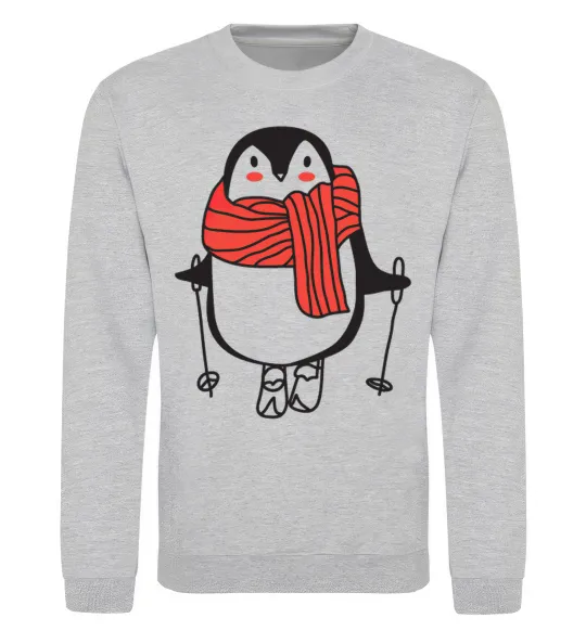 Світшот Penguin man Сірий меланж фото