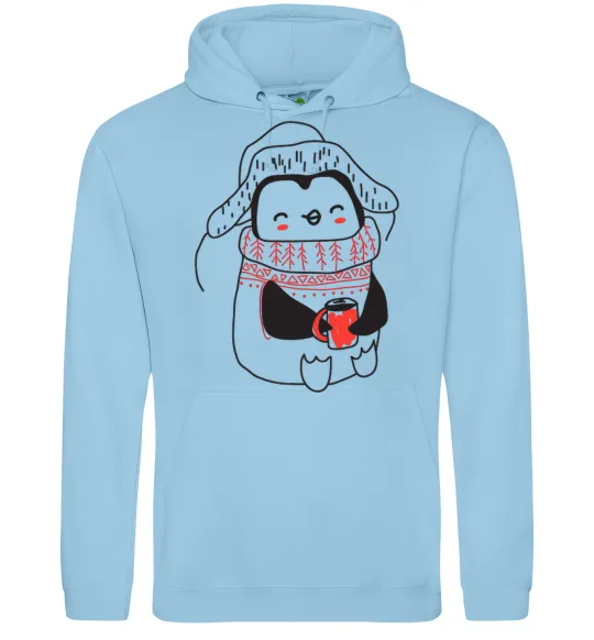 Женская толстовка (худи) Penguin woman Голубой фото