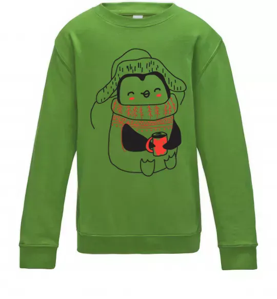 Дитячий світшот Penguin woman Лаймовий фото