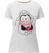 Жіноча преміум футболка Penguin woman Білий фото
