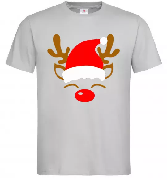 Чоловіча футболка Chrismas deer father Сірий фото